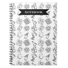 Professional Pharmacy Icon Pattern Notebook Anteckningsbok