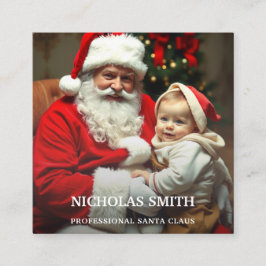 Professional Photo Santa Claus QR code Fyrkantigt Visitkort