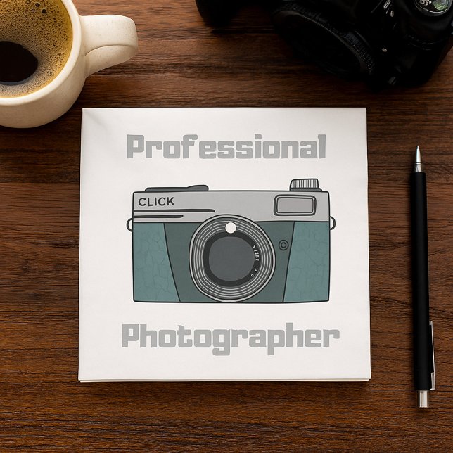 Professional Photographer Camera Photo Napkins Pappersservett (Skapare uppladdad)