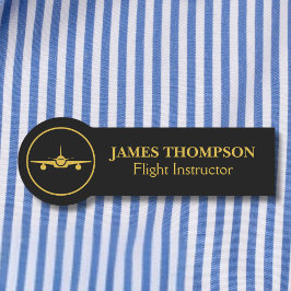 Professional Pilot Name Airplane Flight Instructor Namnbricka