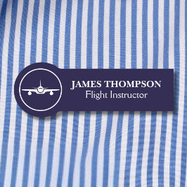 Professional Pilot Name Airplane Flight Instructor Namnbricka