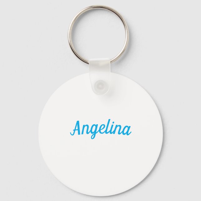 Professional Plain Modern Elegant Blue Your Name Nyckelring (Framsida)