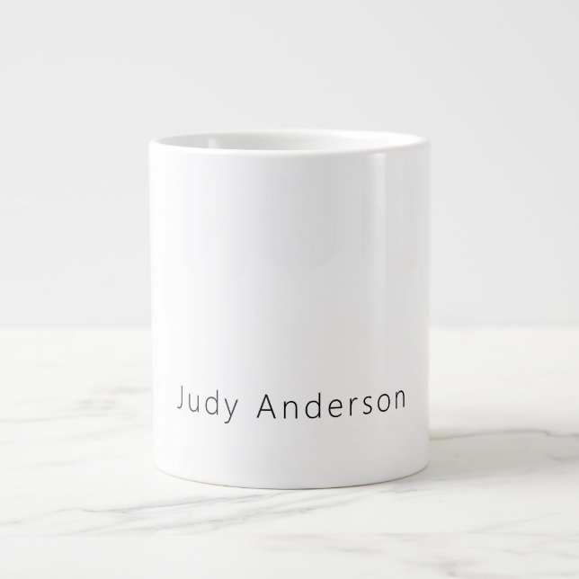 Professional Plain Modern Elegant Your Name Jumbo Mugg (Framsidan)