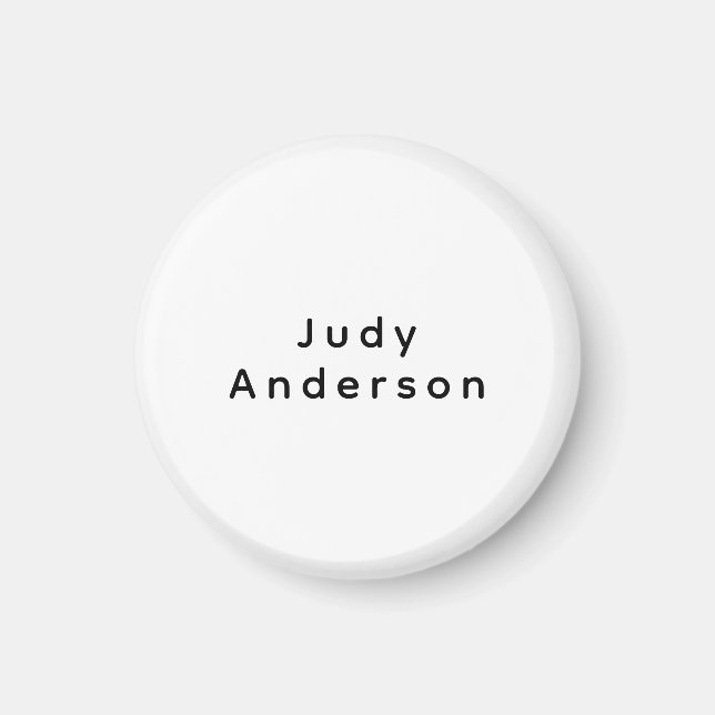 Professional Plain Modern Elegant Your Name Magnet (Framsidan)