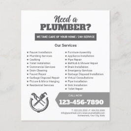 Professional Plumbing Service Business Logo Flygblad
