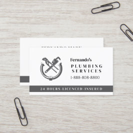 Professional Plumbing Service Business Logo Visitkort