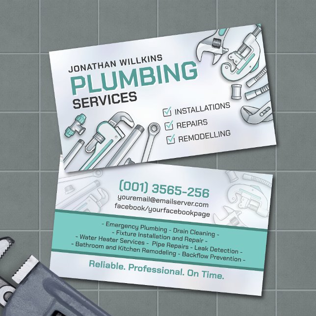 Professional Plumbing Services  Visitkort (Skapare uppladdad)