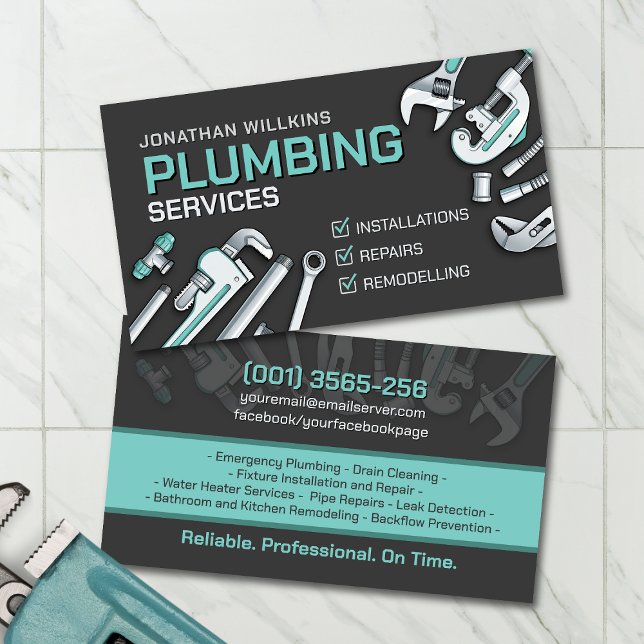 Professional Plumbing Services  Visitkort (Skapare uppladdad)