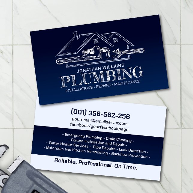 Professional Plumbing Services  Visitkort (Skapare uppladdad)