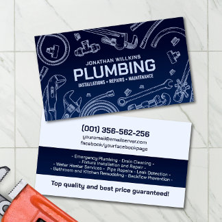 Professional Plumbing Services  Visitkort