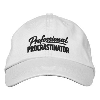 Professional Procrastinator Funny Humor Broderad Keps