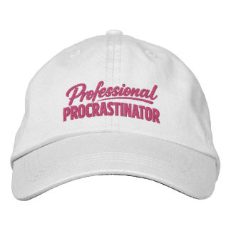 Professional Procrastinator Funny Humor Broderad Keps