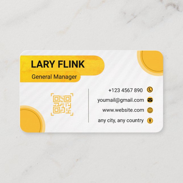 Professional QR Code Business Card Visitkort (Baksida)