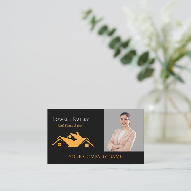 Professional Real Estate Promotional Realtor logo  Visitkort (Stående Fram)