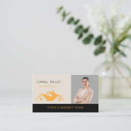 Professional Real Estate Promotional Realtor logo  Visitkort