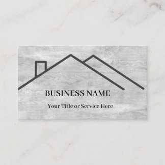 Professional Real Estate Roof Logo Visitkort