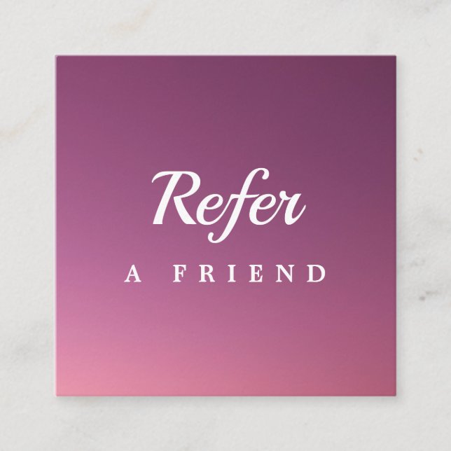 Professional Salon & Spa Referral Card | Editable  Rabattkort (Framsida)