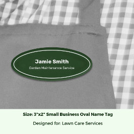 Professional Service Business Green & White Oval