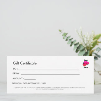 Professional Simple Custom Logo Gift Certificate Inbjudningar