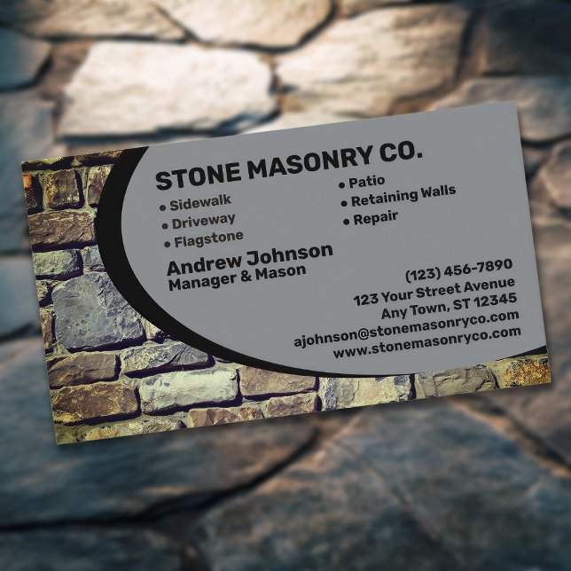 Professional Stone Masonry Company Visitkort (Skapare uppladdad)