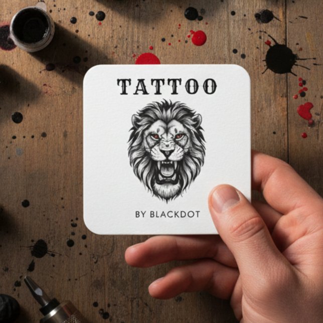 Professional Tattooist Creative Branding QR Code Fyrkantigt Visitkort (Skapare uppladdad)