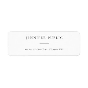 Professional Template Modern Simple Design Elegant Returadress Etikett