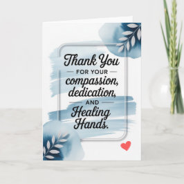 Professional Thank You Card for Doctor Kort