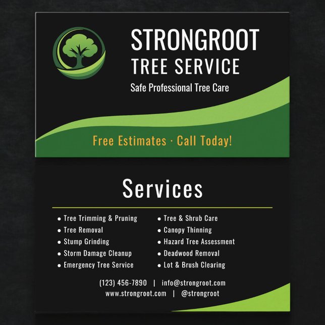 Professional Tree Service Arborist Company Visitkort (Skapare uppladdad)