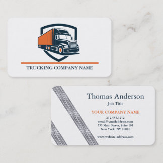 Professional Trucking Driver Simple Modern Logo Visitkort