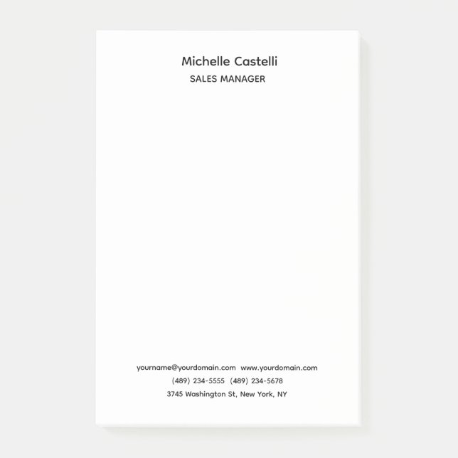 Professional Unique Classical Simple Post-it Block (Framsida)