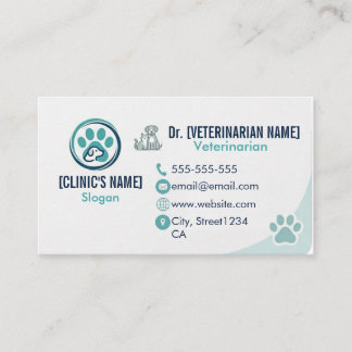 Professional Veterinary Business Card Visitkort