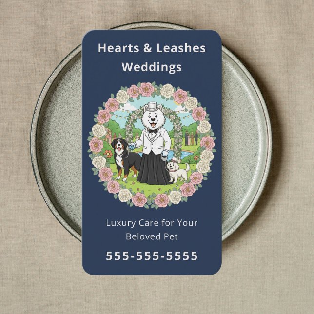 Professional Wedding Dog Handler Wedding Pet Care Visitkort (Skapare uppladdad)