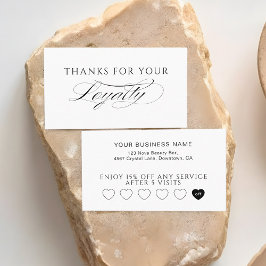 Professional White Hearts Customer Loyalty Cards Lojalitetskort