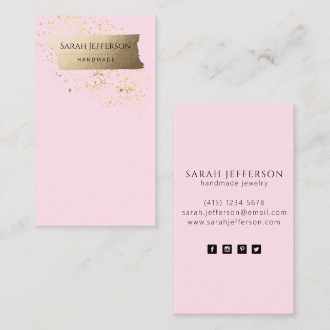 	ProfessionalGold - minimalistiskt avläsningskort  Visitkort (Fram/baksida)