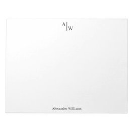 Professionell 2 Monogram enkel, minimalistisk svar Anteckningsblock