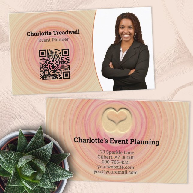 Professionell Abstrakt QR-kodmall Spiral QR Visitkort (Skapare uppladdad)