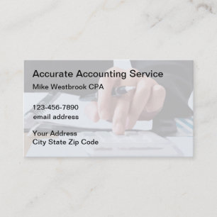 Professionell Accountant Classic Affärskort Visitkort