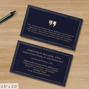 Professionell Accountant Client Testimonium Visitkort