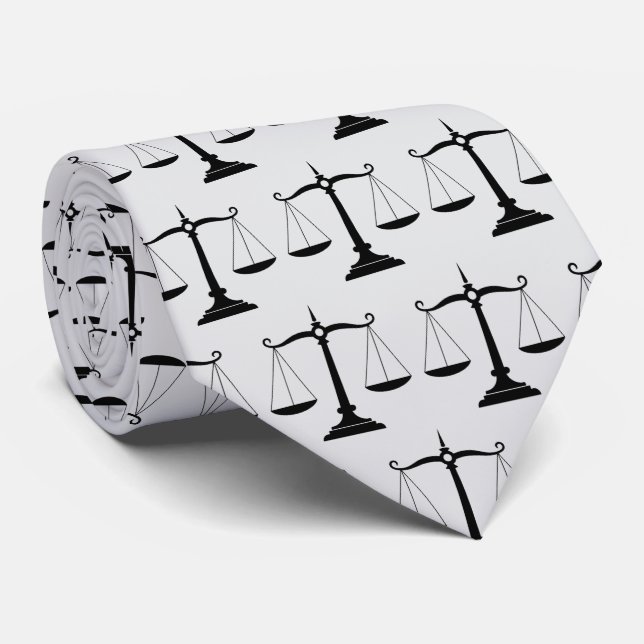 Professionell advokat lyx Svart Vit    Slips (Rullad)