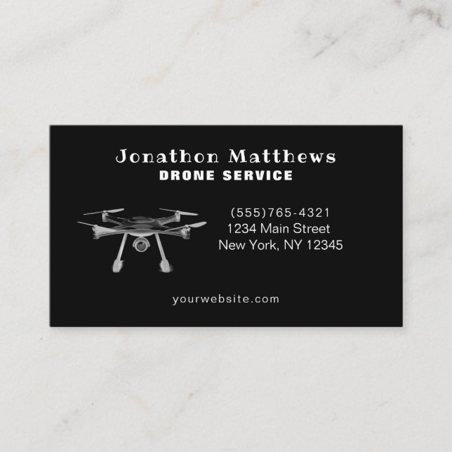 Professionell Aerial Drone Photography Service Visitkort (Framsida)