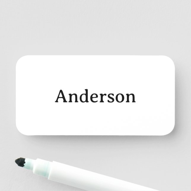 Professionell affär 3"X1,5" rektangel whiteboard Namnbricka (På plats)