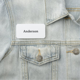Professionell affär 3" X 1.5" rektangel klassisk Namnbricka