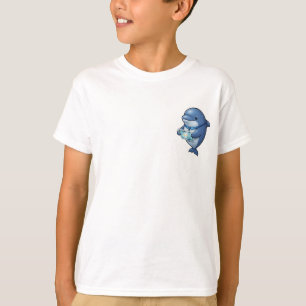 Professionell Affärs Delfin Surfplatta Blå Barn T Shirt