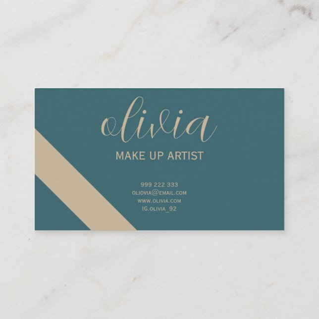 Professionell Affärskort för Makeup-artist Visitkort (Baksida)