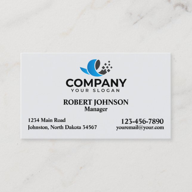 Professionell Affärskort med Logotypen Visitkort (Framsida)