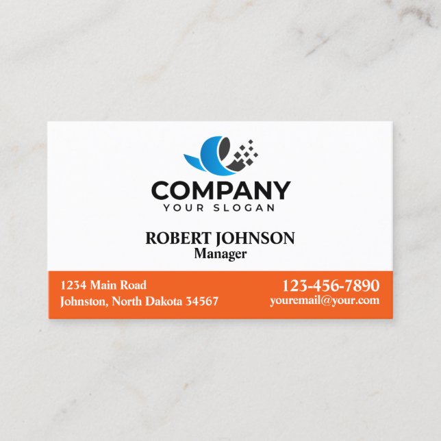 Professionell Affärskort med Logotypen Visitkort (Framsida)