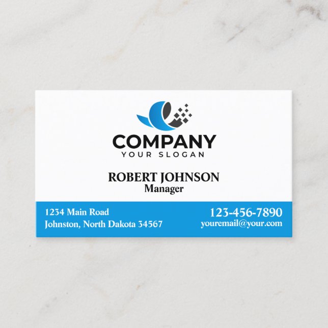 Professionell Affärskort med Logotypen Visitkort (Framsida)