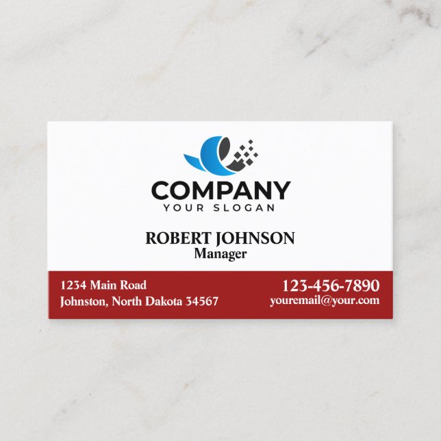 Professionell Affärskort med Logotypen Visitkort (Framsida)