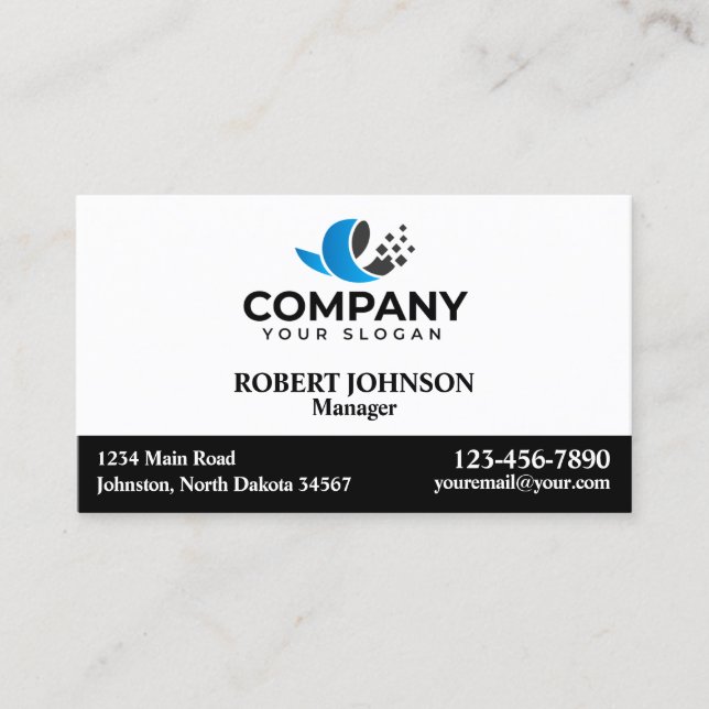 Professionell Affärskort med Logotypen Visitkort (Framsida)