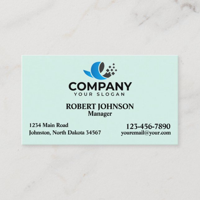 Professionell Affärskort med Logotypen Visitkort (Framsida)